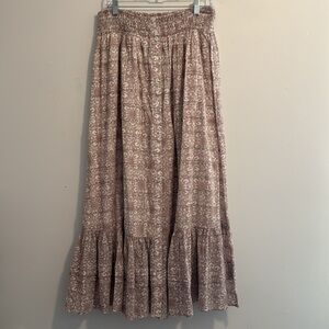 COPY-AND NOW THIS) MAXI SKIRT, SMOCKED, SIZE LARGE